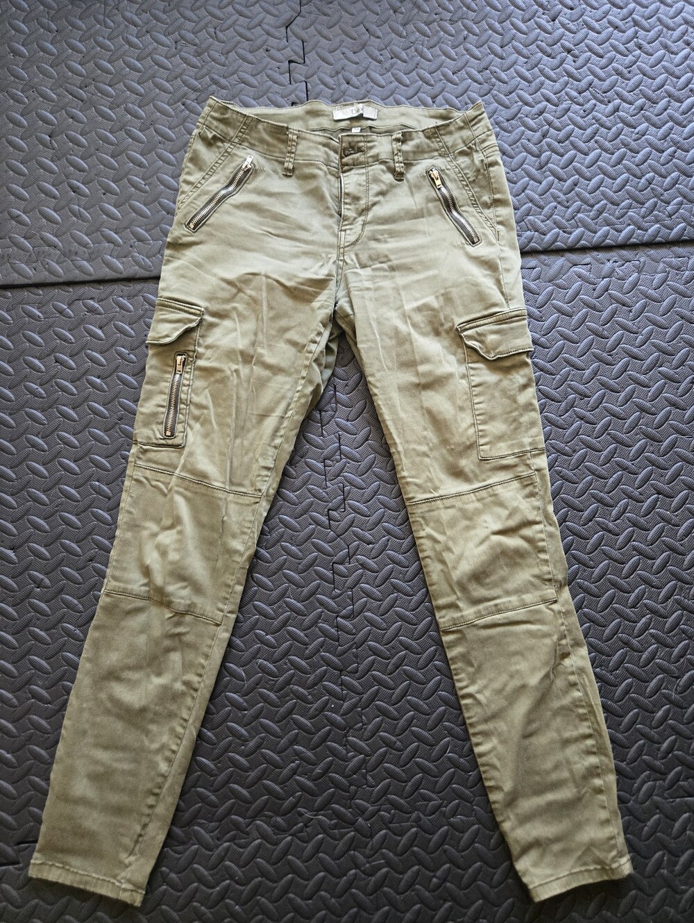 Dex Women's Olive Pants with Zip Details